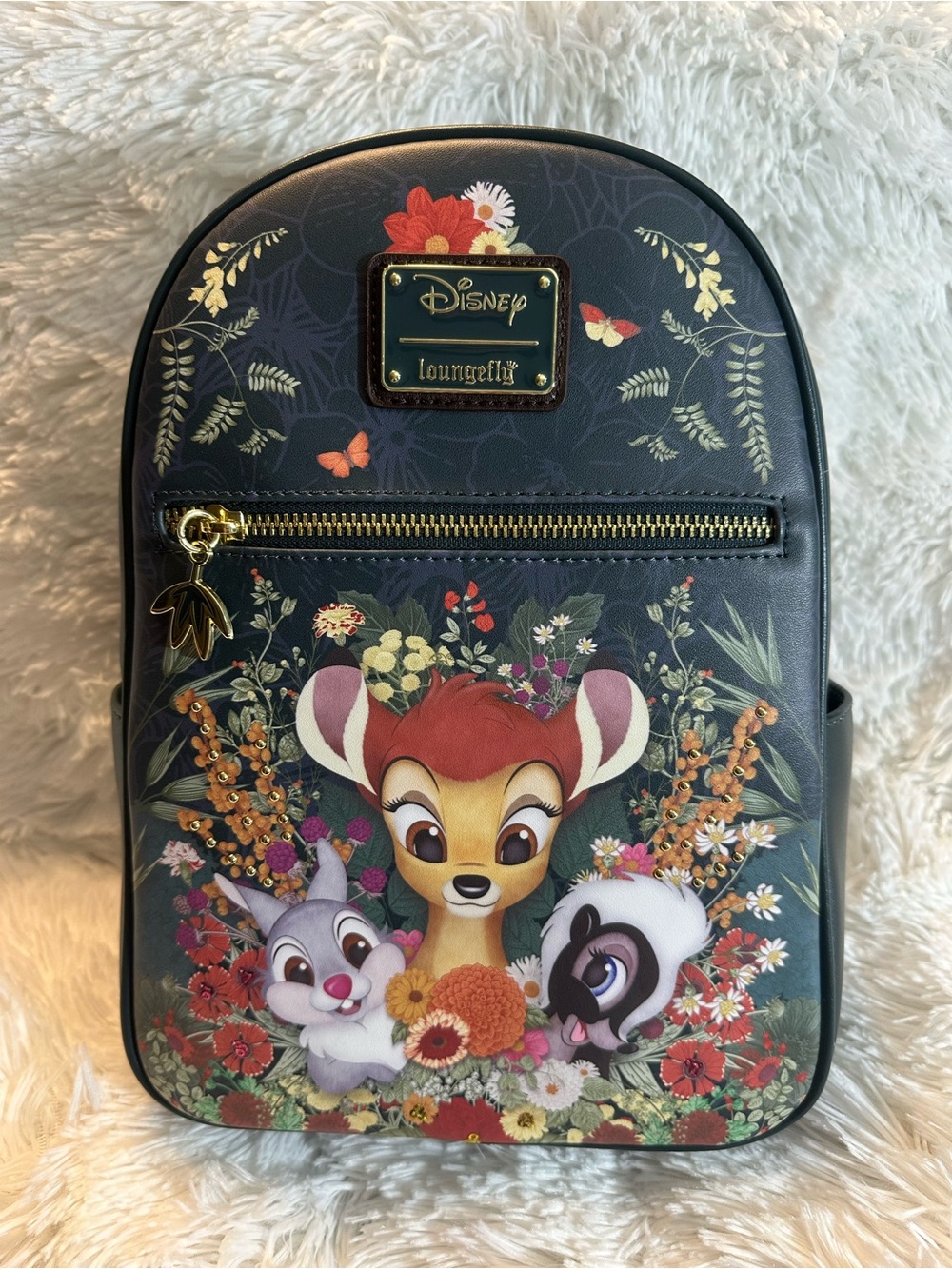 NWT Loungefly Disney Bambi And Friends  Thumper, Flower Floral Mini Backpack